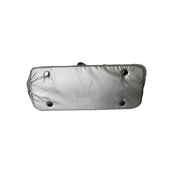 Lug Tempo Tote Metallic Silver Trolley Sleeve Padded Handles Cell Phone Pocket - Picture 10 of 16